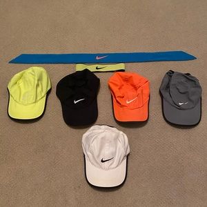 Nike Running Hat and Sweatbands Bundle